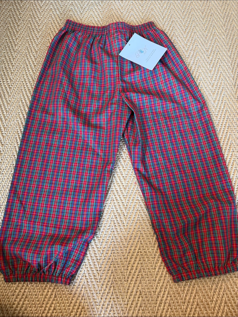 Remember Nguyen Red Plaid Elastic Pant